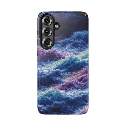 iPhone 17 Tough Case - Stormy Ocean Wave Pattern - Blue & Purple Water Design Protective Phone Cover for Sea Lovers