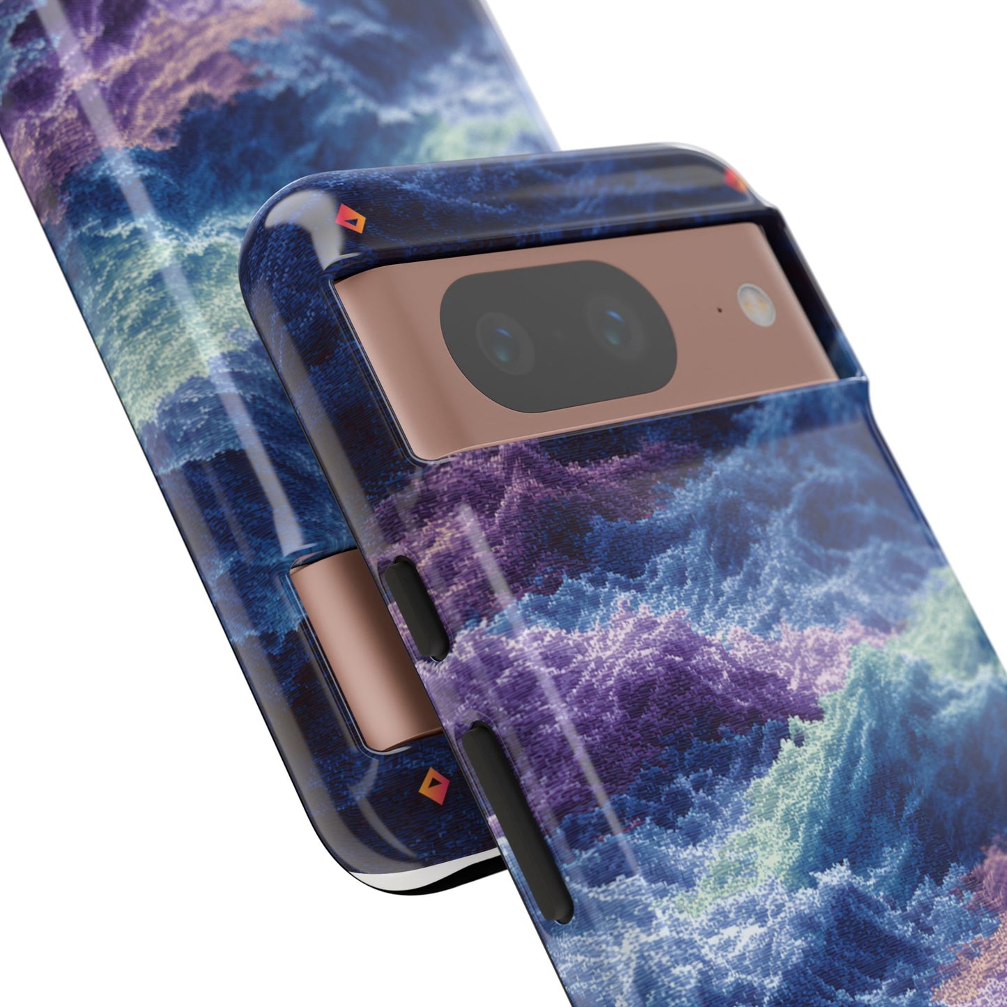 iPhone 17 Tough Case - Stormy Ocean Wave Pattern - Blue & Purple Water Design Protective Phone Cover for Sea Lovers