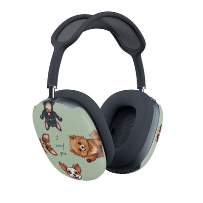 Cute Puppies - Themed AirPod Max Case - 'I Woof You' - Cute Dogs