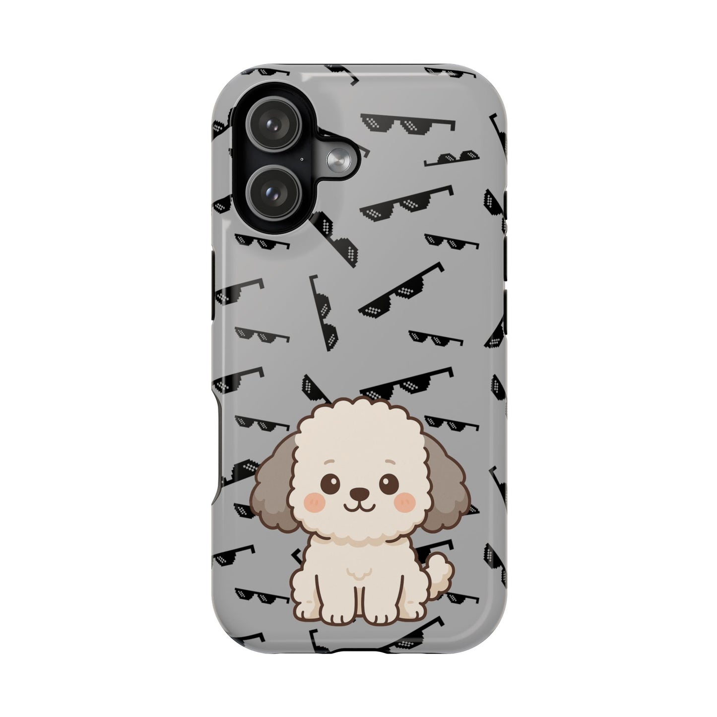 Cute Dog Magnetic Phone Case | Pet Lover Gift | Stylish Tough Cover | Cartoon Dog Print | MagSafe Compatible | Fun Phone Accessory