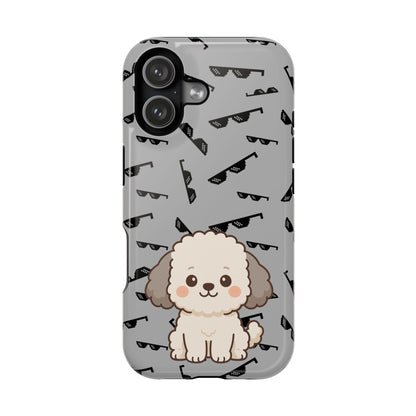 Cute Dog Magnetic Phone Case | Pet Lover Gift | Stylish Tough Cover | Cartoon Dog Print | MagSafe Compatible | Fun Phone Accessory