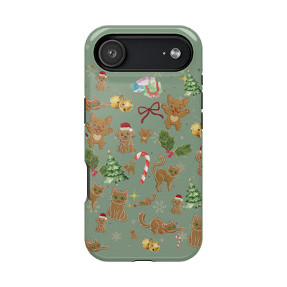 iPhone 17 Tough Case - Christmas Gingerbread Cookie & Candy Cane Pattern - Festive Holiday Protective Phone Cover for Winter Cheer