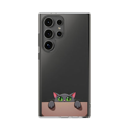 Phone Cases With Cute Cat Design - Clear Silicone Phone Cases Samsung and iPhone