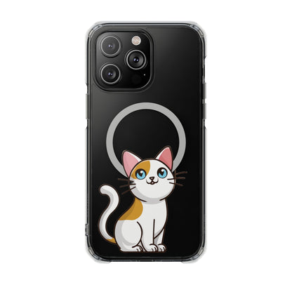 MagSafe® Cat-titude | Magnetic Clear Impact Case | Cute Calico Kitty Design
