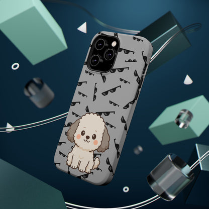 Cute Dog Magnetic Phone Case | Pet Lover Gift | Stylish Tough Cover | Cartoon Dog Print | MagSafe Compatible | Fun Phone Accessory