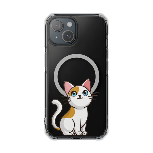 MagSafe® Cat-titude | Magnetic Clear Impact Case | Cute Calico Kitty Design
