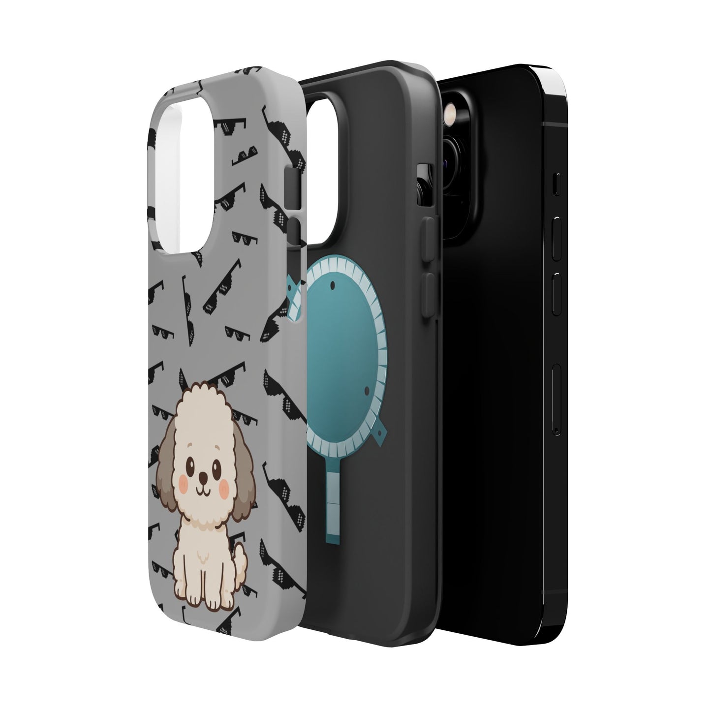 Cute Dog Magnetic Phone Case | Pet Lover Gift | Stylish Tough Cover | Cartoon Dog Print | MagSafe Compatible | Fun Phone Accessory