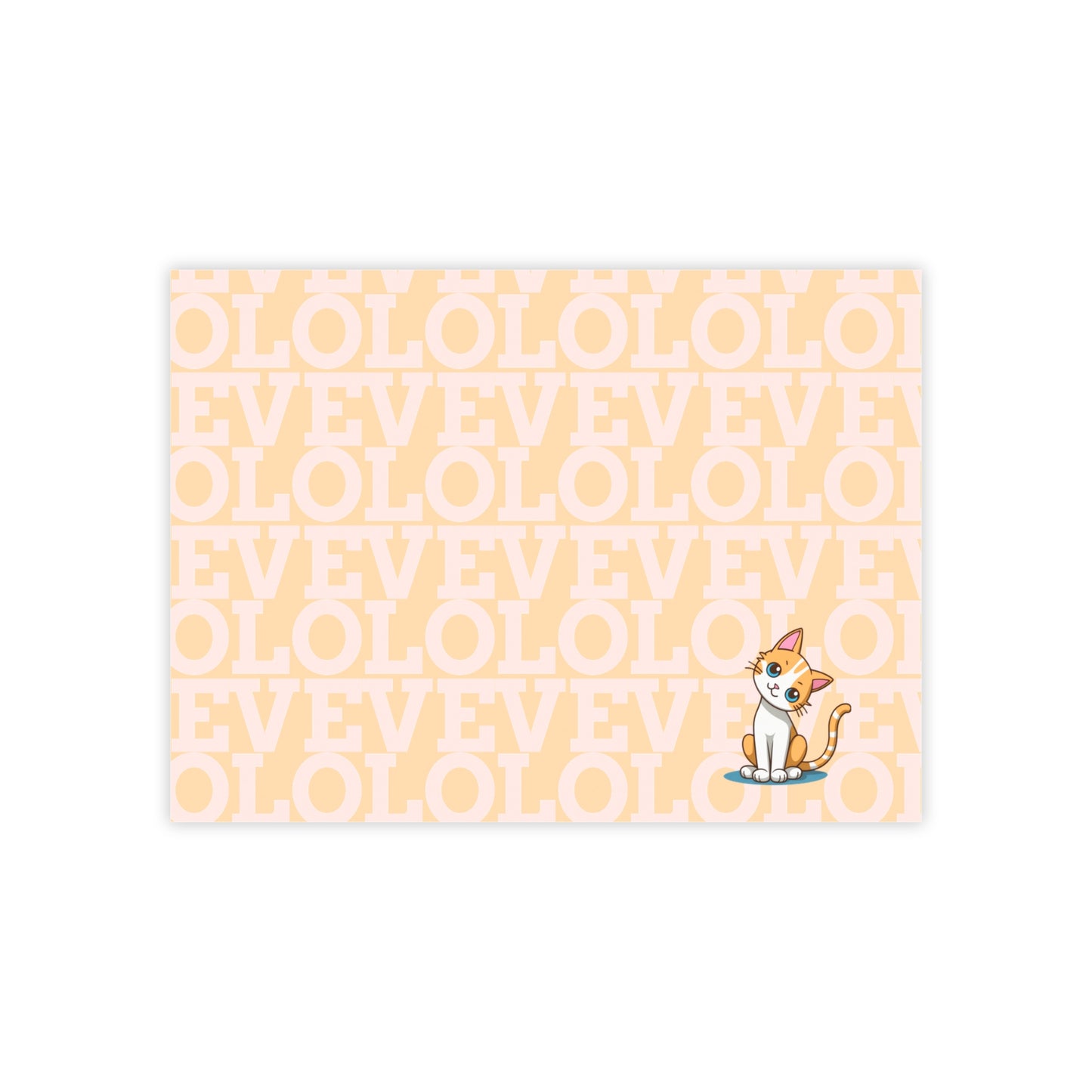 LOVE Post-it® Note Pads with Cute Orange Cat