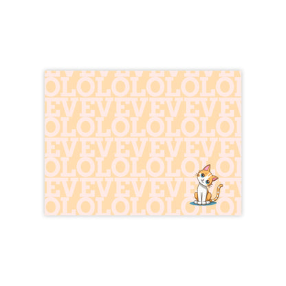 LOVE Post-it® Note Pads with Cute Orange Cat