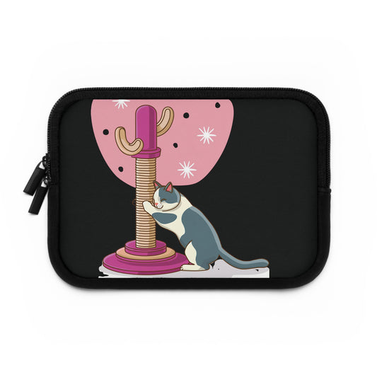 Cute Cat Hugging Scratcher | Laptop Sleeve