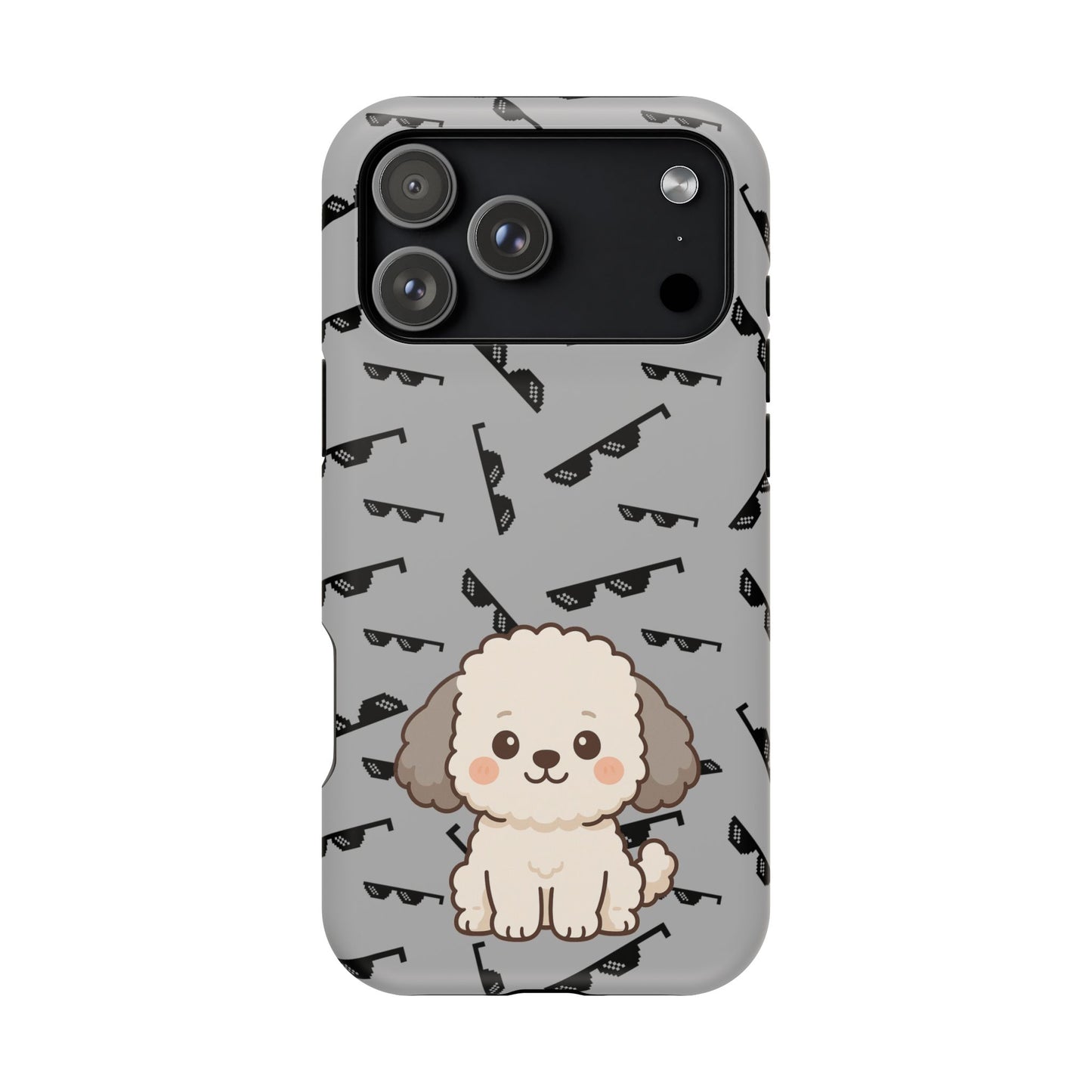Cute Dog Magnetic Phone Case | Pet Lover Gift | Stylish Tough Cover | Cartoon Dog Print | MagSafe Compatible | Fun Phone Accessory