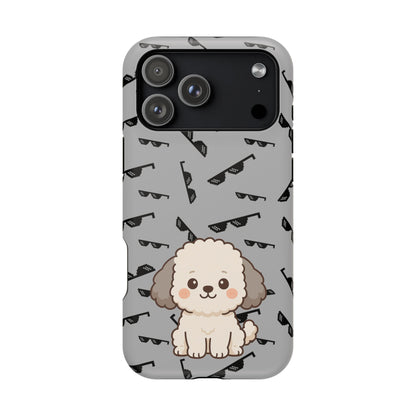 Cute Dog Magnetic Phone Case | Pet Lover Gift | Stylish Tough Cover | Cartoon Dog Print | MagSafe Compatible | Fun Phone Accessory