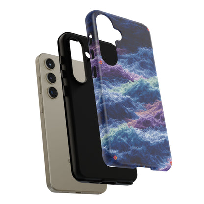 iPhone 17 Tough Case - Stormy Ocean Wave Pattern - Blue & Purple Water Design Protective Phone Cover for Sea Lovers