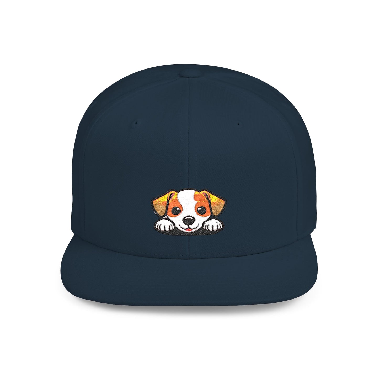 Snapback Cap, Puppy Peek Embroidered Dog Hat, Cute Pet Lover Baseball Cap, Adjustable Streetwear Hat, Gift for Dog Lovers