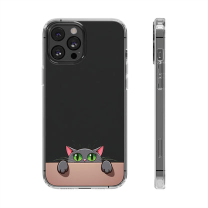 Phone Cases With Cute Cat Design - Clear Silicone Phone Cases Samsung and iPhone