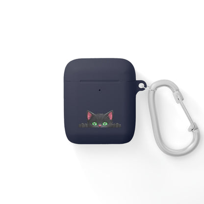 AirPods and AirPods Pro Case Cover - MEOW Cute Green Eyed Cat
