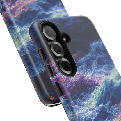 iPhone 17 Tough Case - Stormy Ocean Wave Pattern - Blue & Purple Water Design Protective Phone Cover for Sea Lovers
