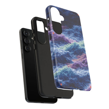 iPhone 17 Tough Case - Stormy Ocean Wave Pattern - Blue & Purple Water Design Protective Phone Cover for Sea Lovers
