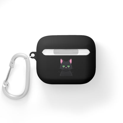 AirPods and AirPods Pro Case Cover - MEOW Cute Green Eyed Cat