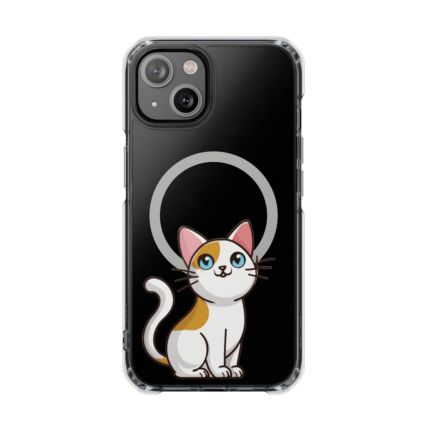 MagSafe® Cat-titude | Magnetic Clear Impact Case | Cute Calico Kitty Design