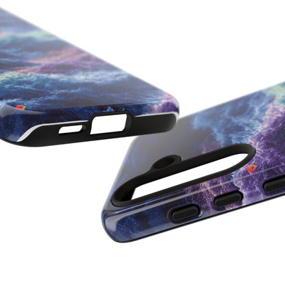 iPhone 17 Tough Case - Stormy Ocean Wave Pattern - Blue & Purple Water Design Protective Phone Cover for Sea Lovers