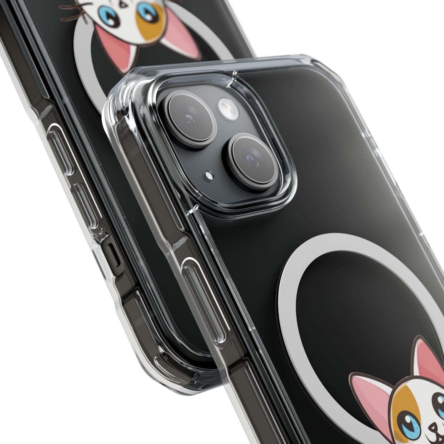 MagSafe® Cat-titude | Magnetic Clear Impact Case | Cute Calico Kitty Design