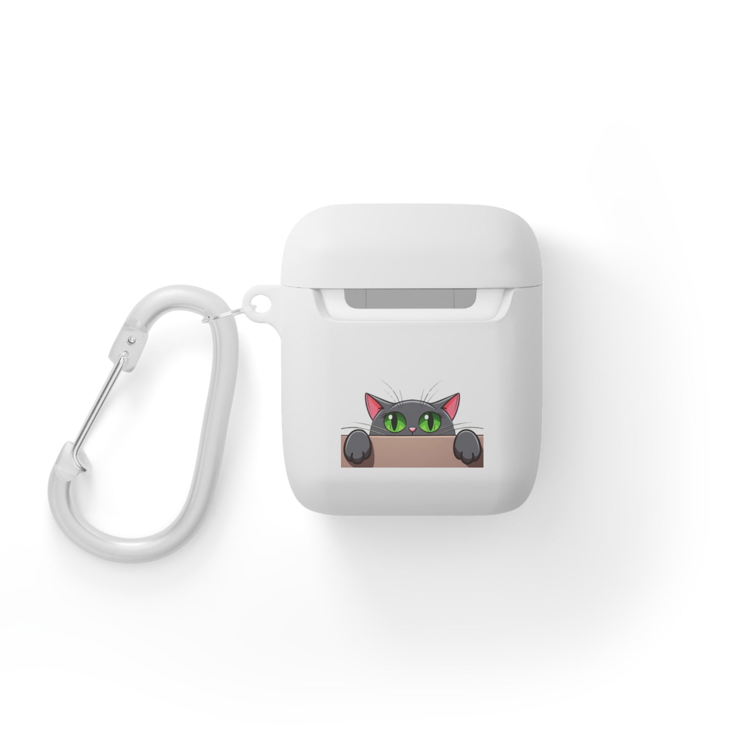 AirPods and AirPods Pro Case Cover - MEOW Cute Green Eyed Cat