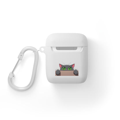 AirPods and AirPods Pro Case Cover - MEOW Cute Green Eyed Cat