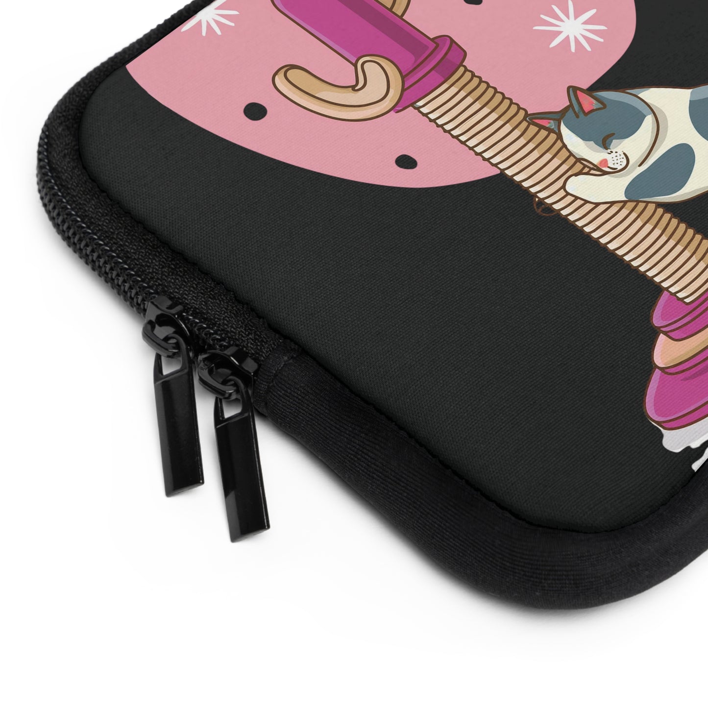 Cute Cat Hugging Scratcher | Laptop Sleeve
