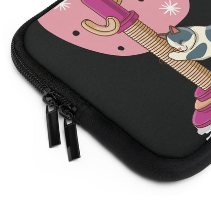 Cute Cat Hugging Scratcher | Laptop Sleeve