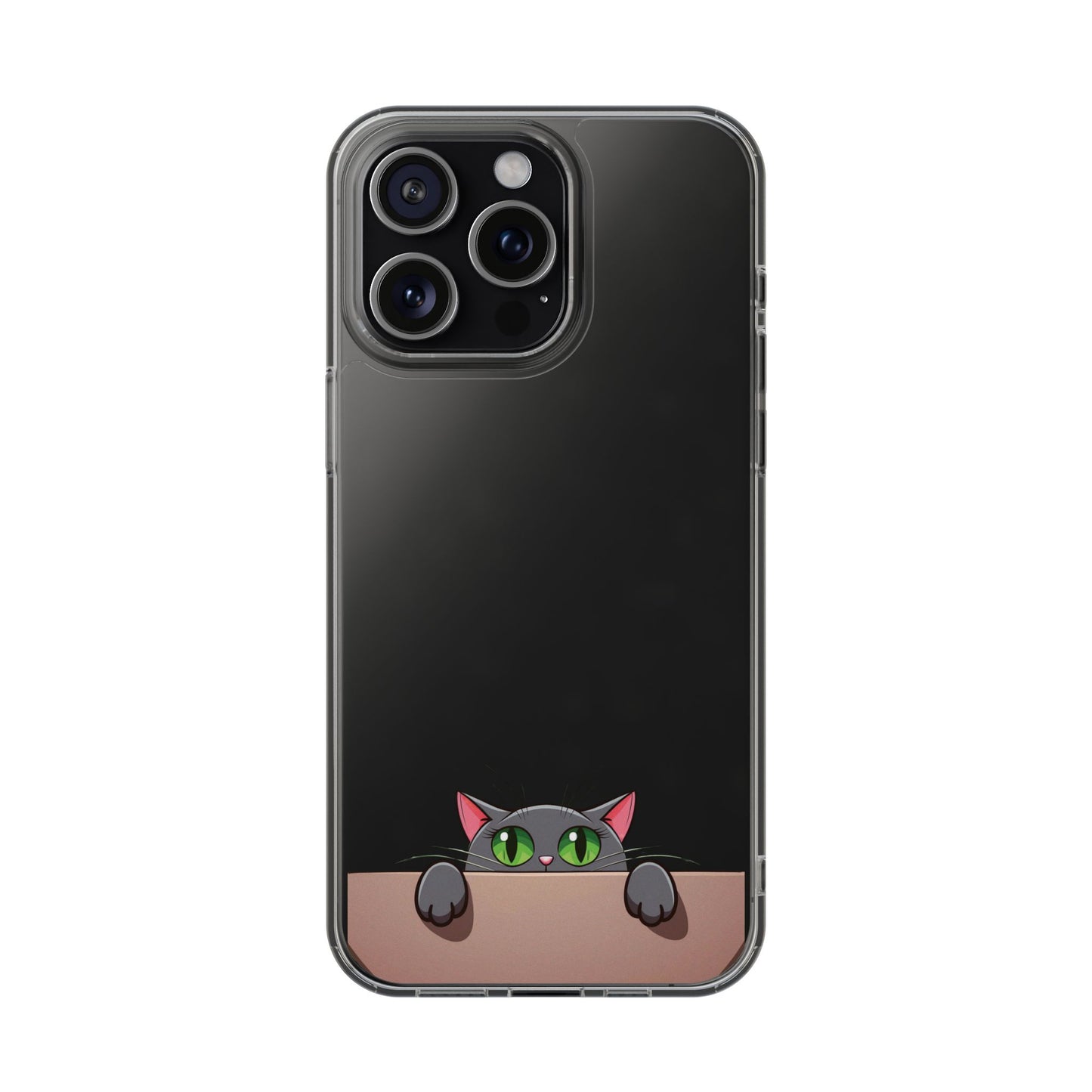 Phone Cases With Cute Cat Design - Clear Silicone Phone Cases Samsung and iPhone