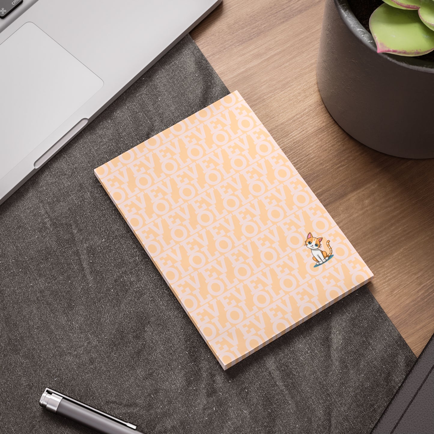 LOVE Post-it® Note Pads with Cute Orange Cat