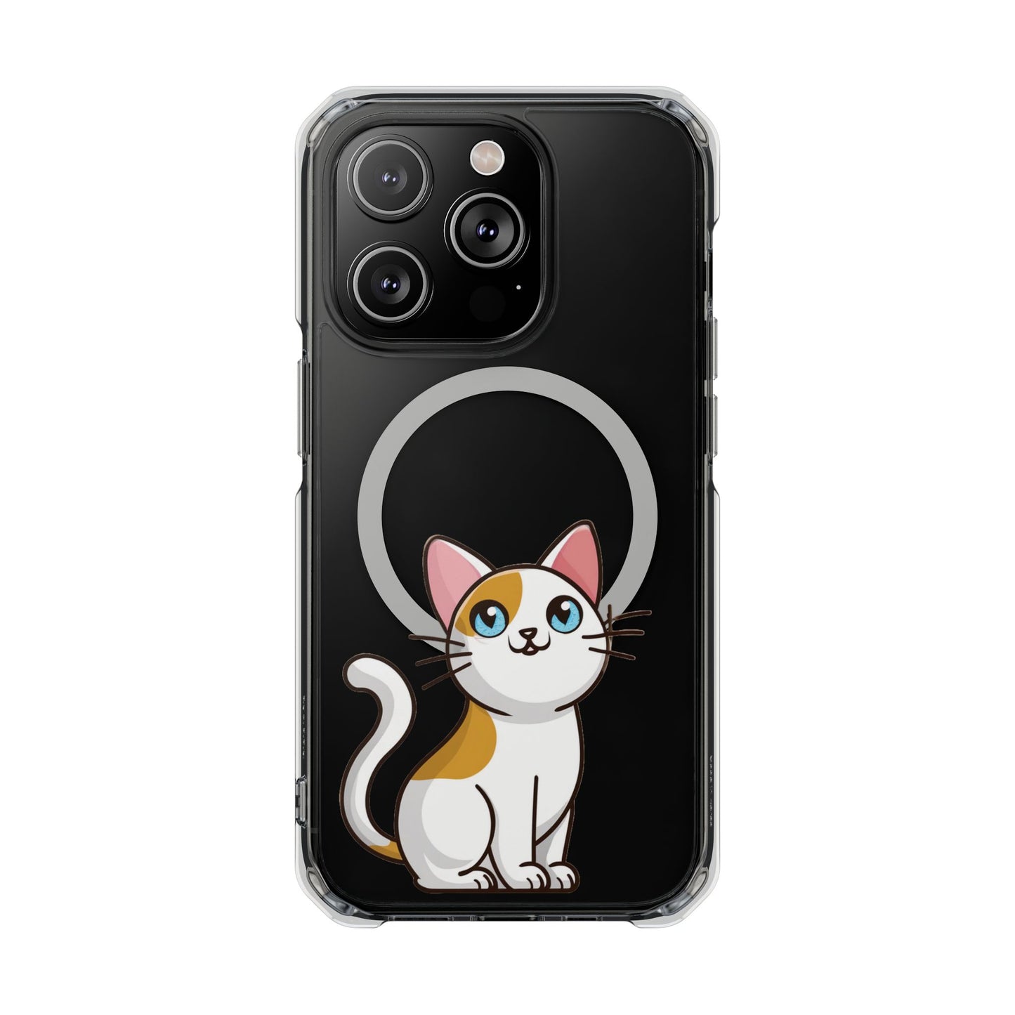 MagSafe® Cat-titude | Magnetic Clear Impact Case | Cute Calico Kitty Design