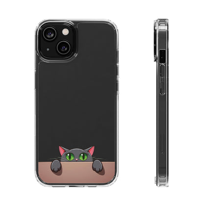 Phone Cases With Cute Cat Design - Clear Silicone Phone Cases Samsung and iPhone