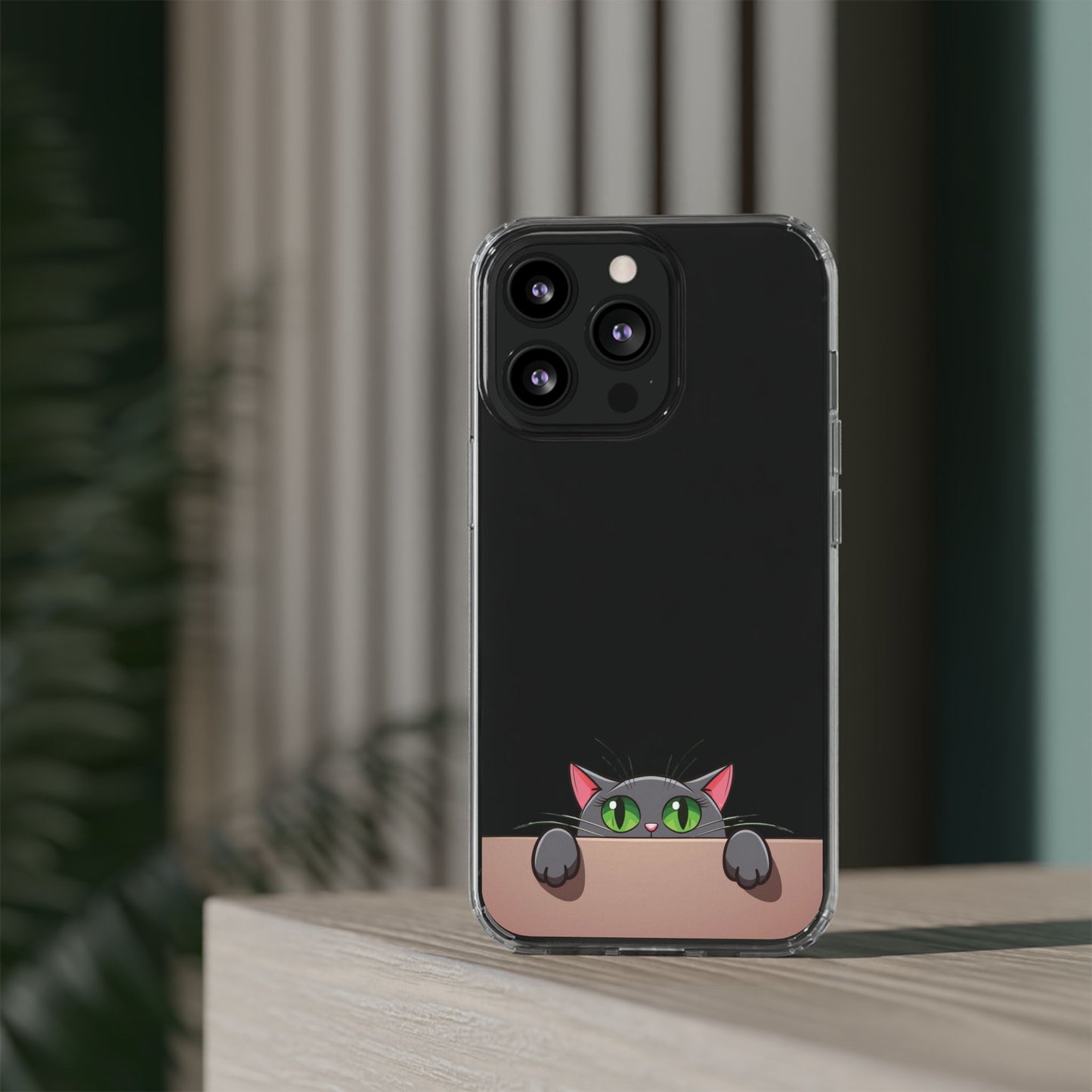 Phone Cases With Cute Cat Design - Clear Silicone Phone Cases Samsung and iPhone