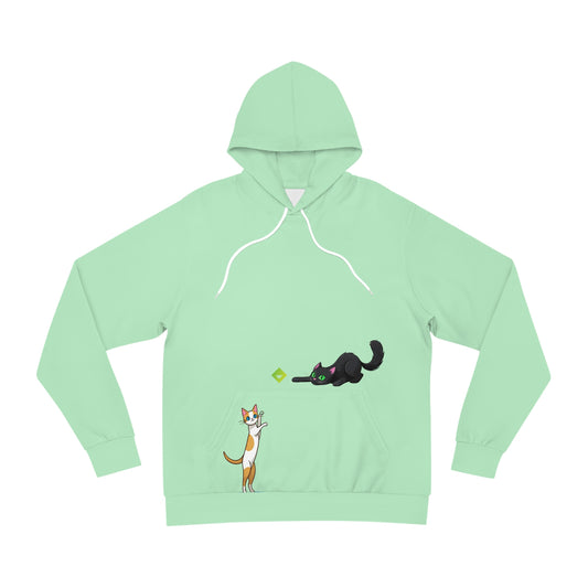 Playful Kittens Hoodie | Mint Meow Edition