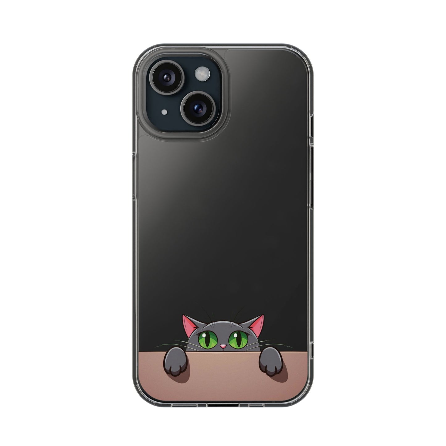 Phone Cases With Cute Cat Design - Clear Silicone Phone Cases Samsung and iPhone