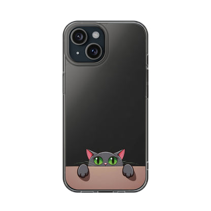 Phone Cases With Cute Cat Design - Clear Silicone Phone Cases Samsung and iPhone