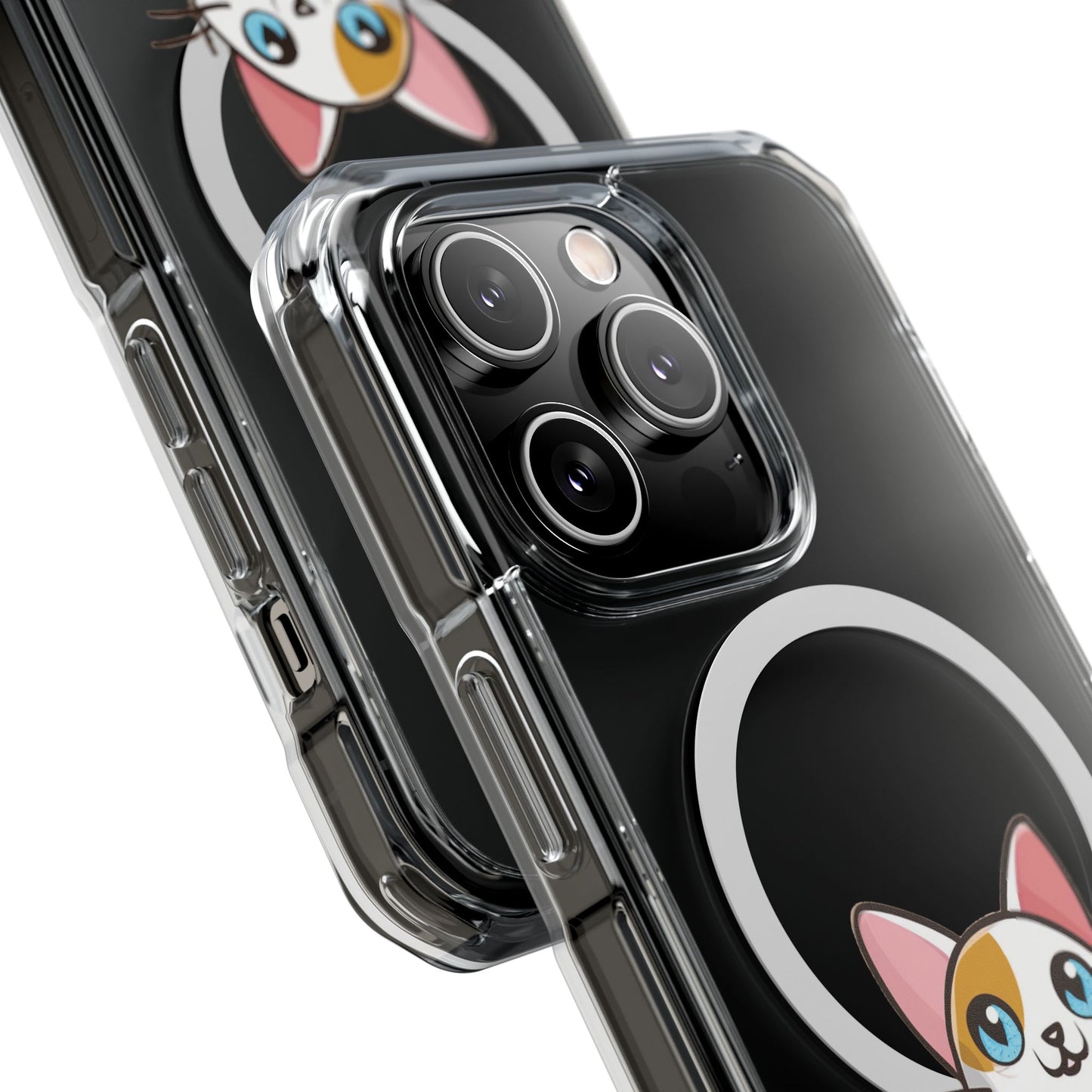 MagSafe® Cat-titude | Magnetic Clear Impact Case | Cute Calico Kitty Design