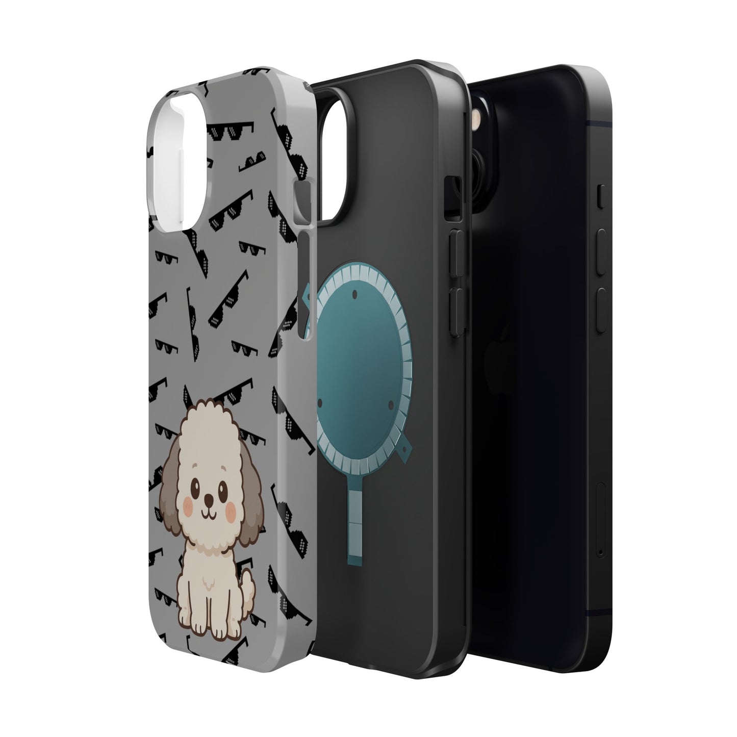 Cute Dog Magnetic Phone Case | Pet Lover Gift | Stylish Tough Cover | Cartoon Dog Print | MagSafe Compatible | Fun Phone Accessory