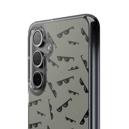 iPhone Case with Trendy Poodle and Sunglasses Pattern | Cute Kawaii Dog Design | Clear Protective Phone Cover