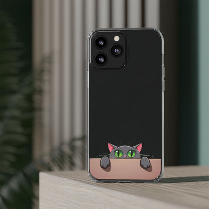 Phone Cases With Cute Cat Design - Clear Silicone Phone Cases Samsung and iPhone