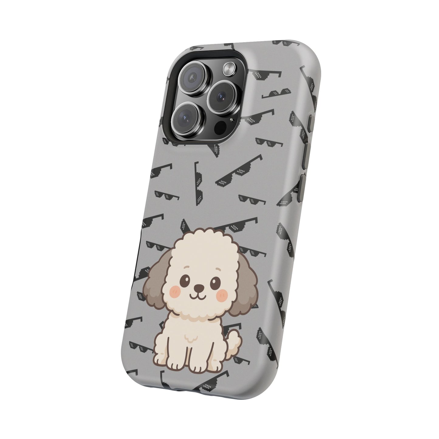 Cute Dog Magnetic Phone Case | Pet Lover Gift | Stylish Tough Cover | Cartoon Dog Print | MagSafe Compatible | Fun Phone Accessory