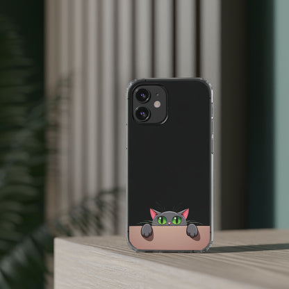 Phone Cases With Cute Cat Design - Clear Silicone Phone Cases Samsung and iPhone