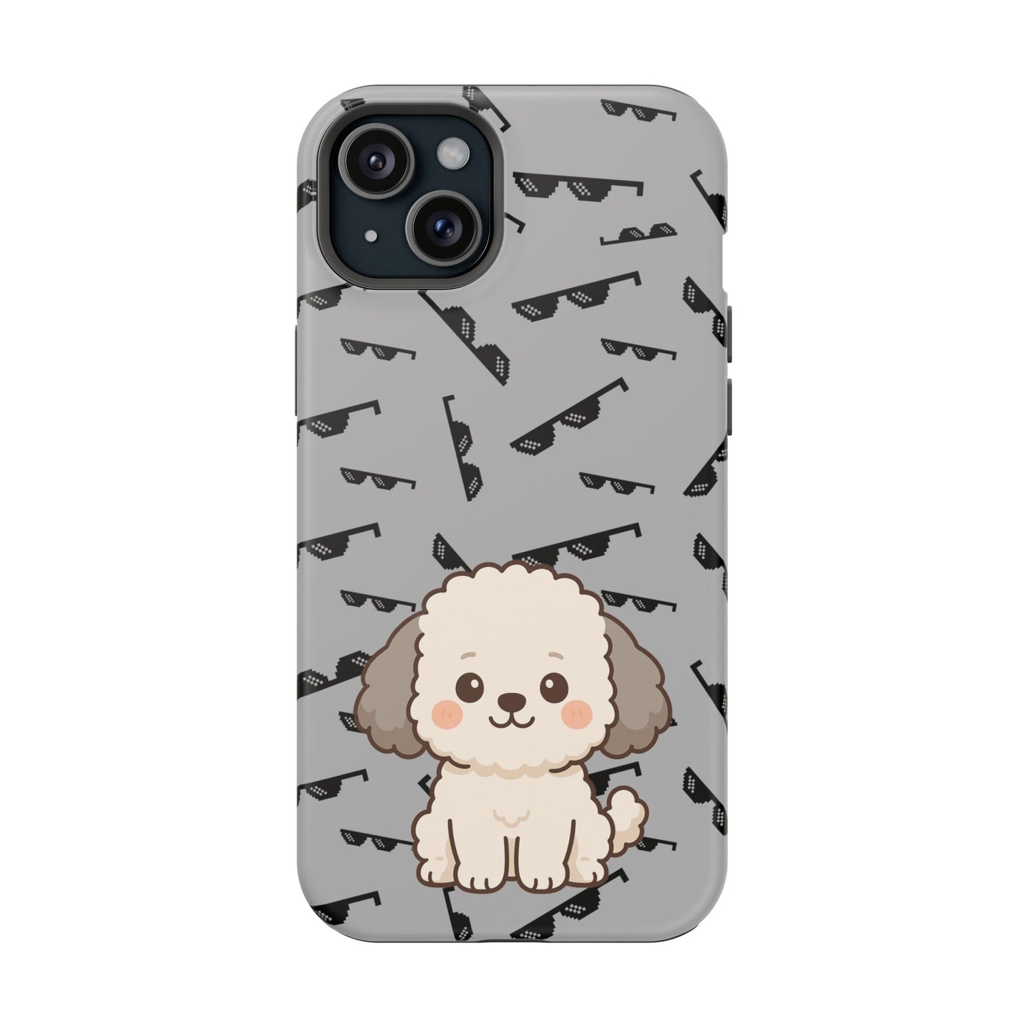 Cute Dog Magnetic Phone Case | Pet Lover Gift | Stylish Tough Cover | Cartoon Dog Print | MagSafe Compatible | Fun Phone Accessory