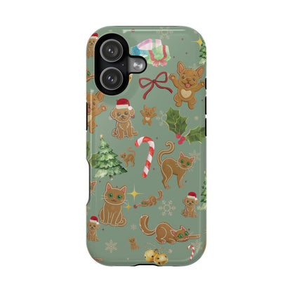 iPhone 17 Tough Case - Christmas Gingerbread Cookie & Candy Cane Pattern - Festive Holiday Protective Phone Cover for Winter Cheer