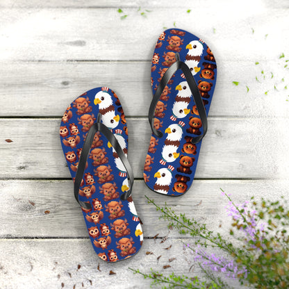 Flip Flops Cute Animal Print | Fun Summer Sandals for Beach Days, Poolside Chill, and Animal Lovers