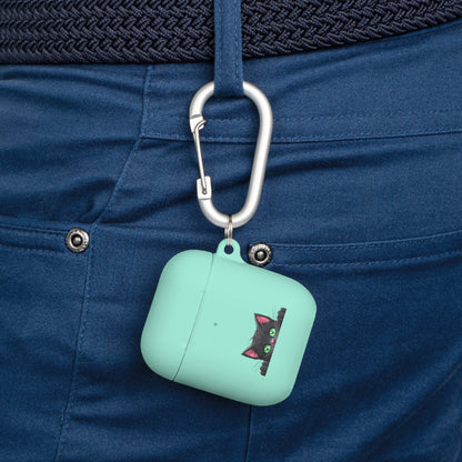 AirPods and AirPods Pro Case Cover - MEOW Cute Green Eyed Cat