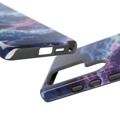 iPhone 17 Tough Case - Stormy Ocean Wave Pattern - Blue & Purple Water Design Protective Phone Cover for Sea Lovers