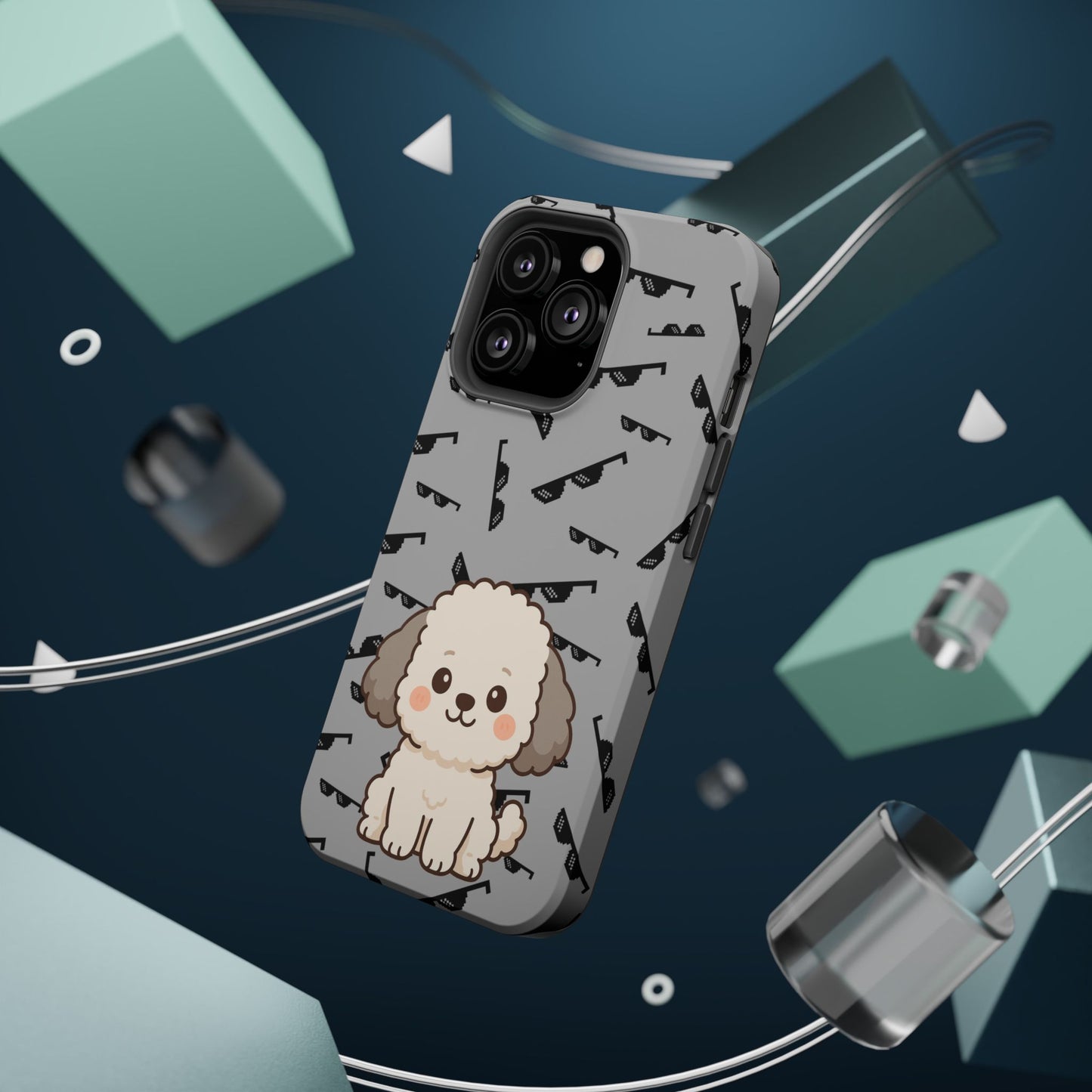 Cute Dog Magnetic Phone Case | Pet Lover Gift | Stylish Tough Cover | Cartoon Dog Print | MagSafe Compatible | Fun Phone Accessory